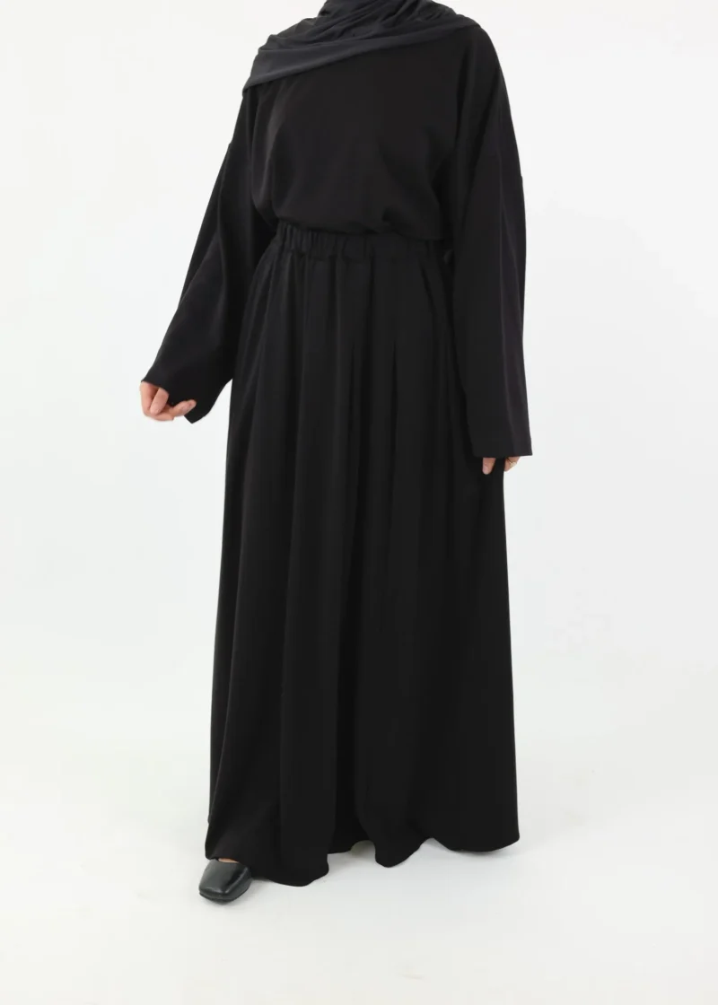 Alternative view of Pleated Cotton Skirt  - Black