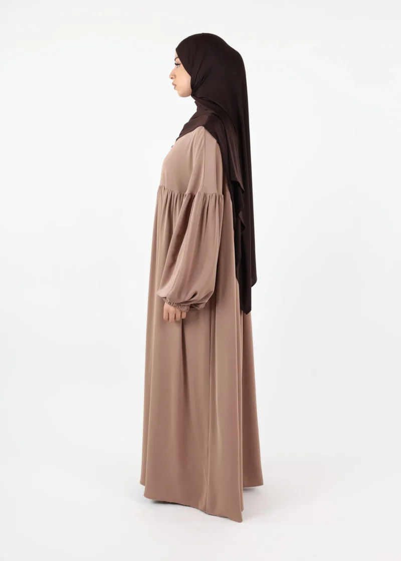 Alternative view of Abaya Alina - Premium Nida - Dusty Taupe