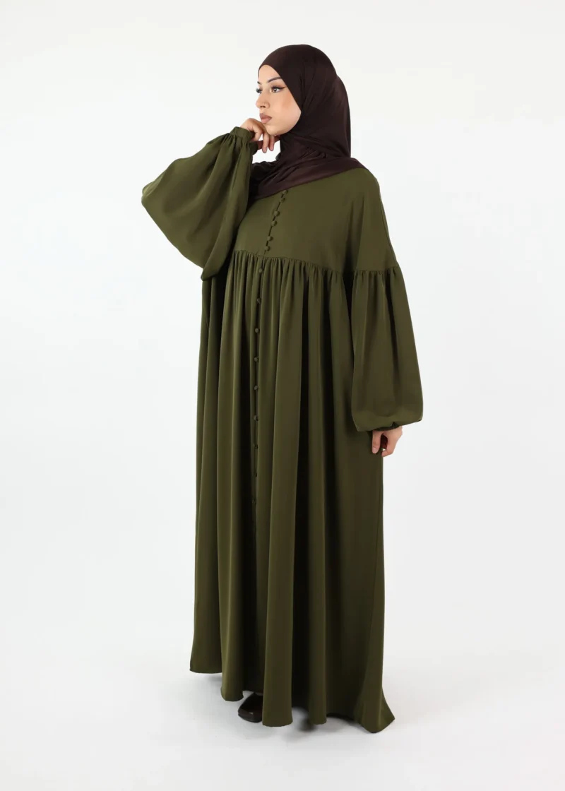 Alternative view of Abaya Alina - Premium Nida - Khaki