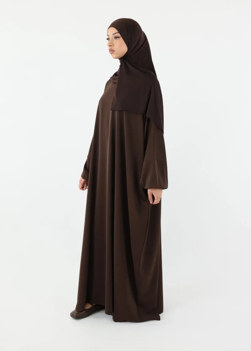 Alternative view of Abaya Farasha Anissa - Premium Korean Nida - Coffee
