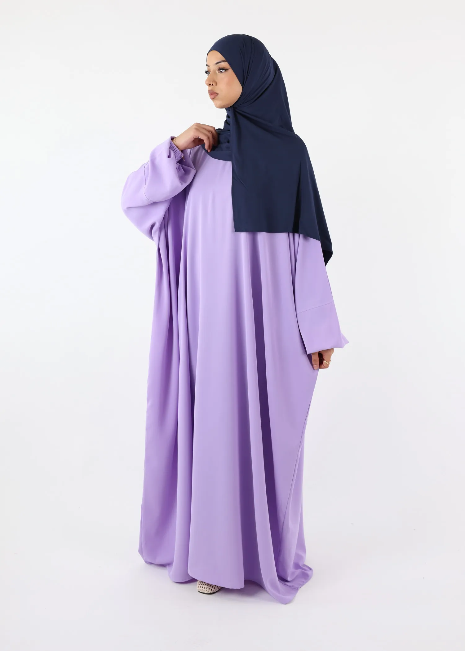 Abaya Farasha Anissa - Premium Korean Nida - Lavender