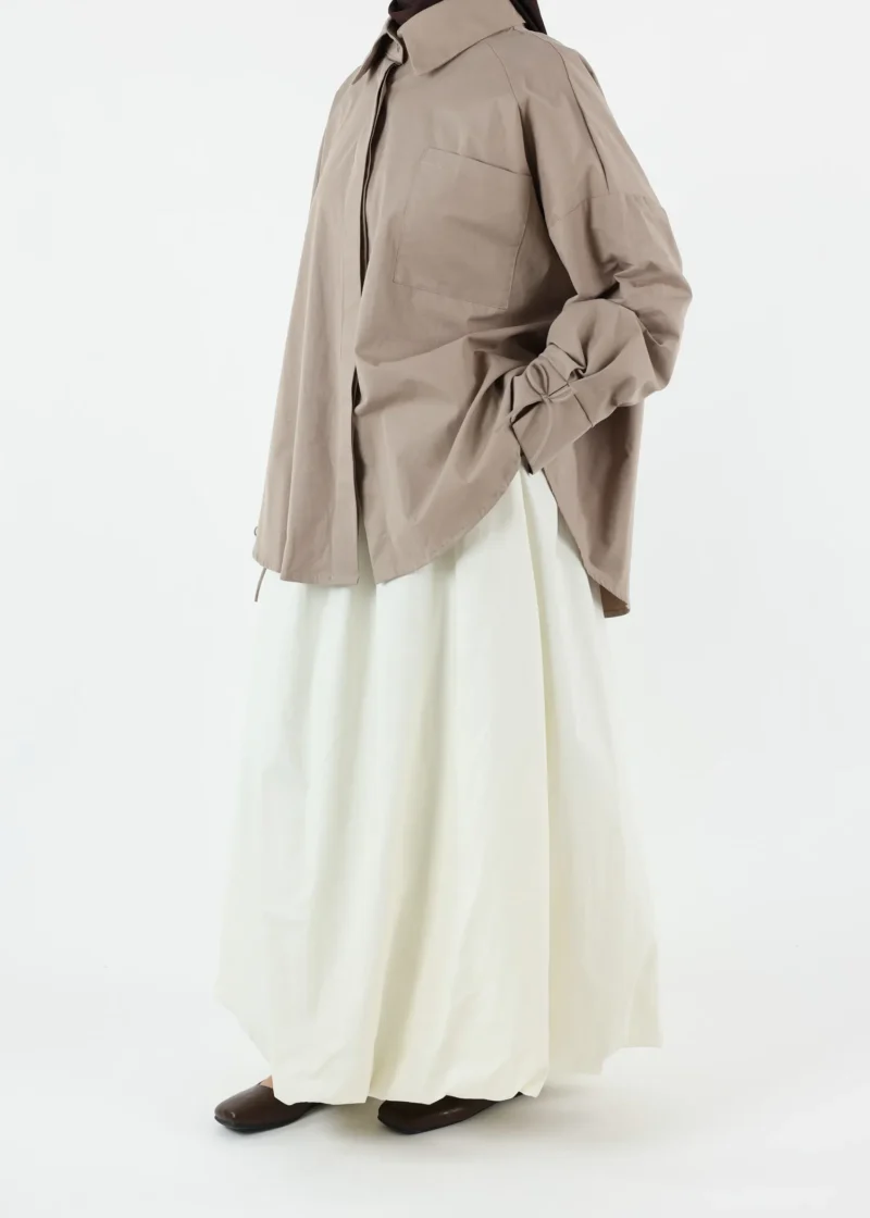 Alternative view of Balloon Modest Cotton Skirt - Ivory
