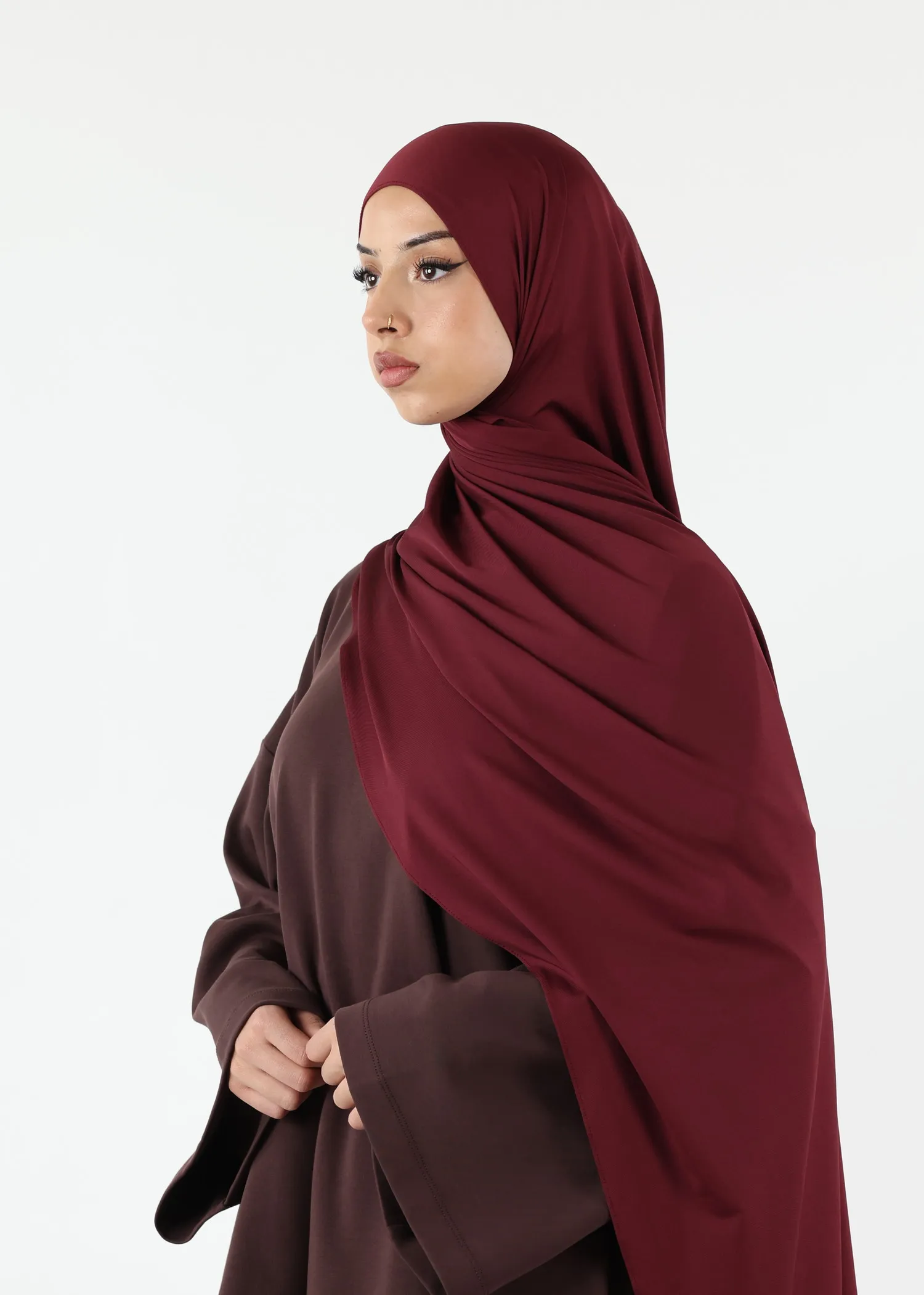 Liquid Jersey Hijab XL - Burgundy