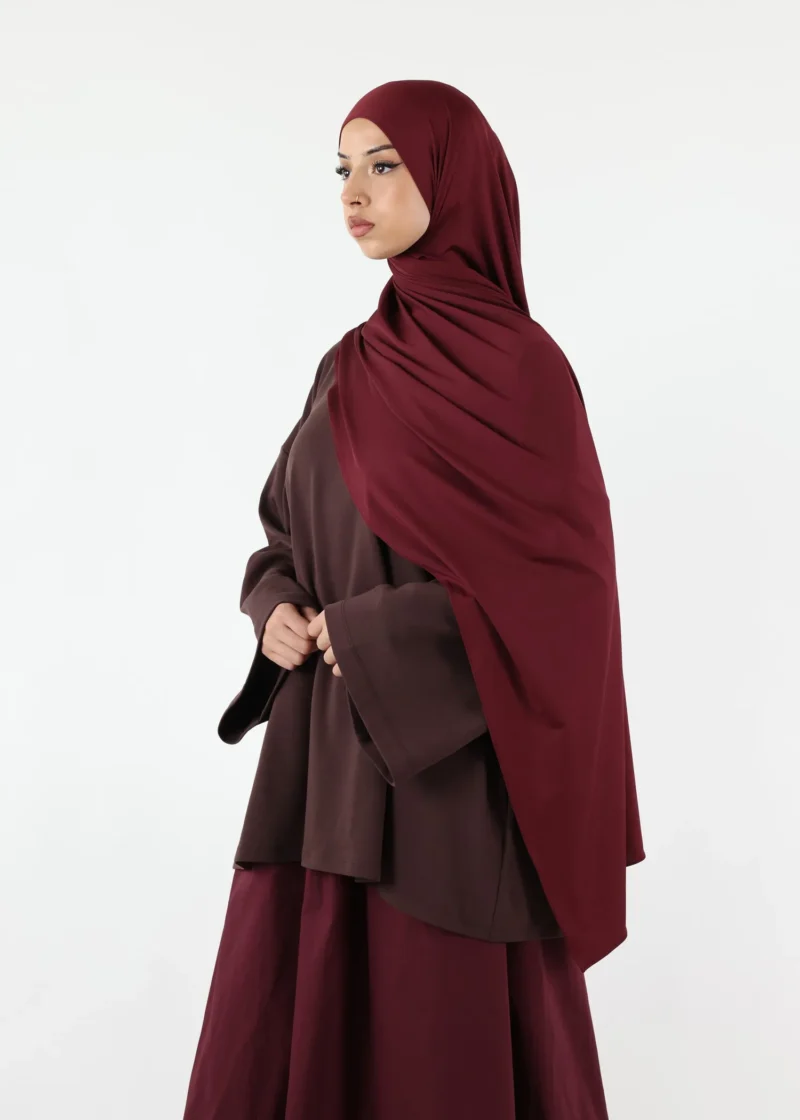 Alternative view of Liquid Jersey Hijab XL - Burgundy
