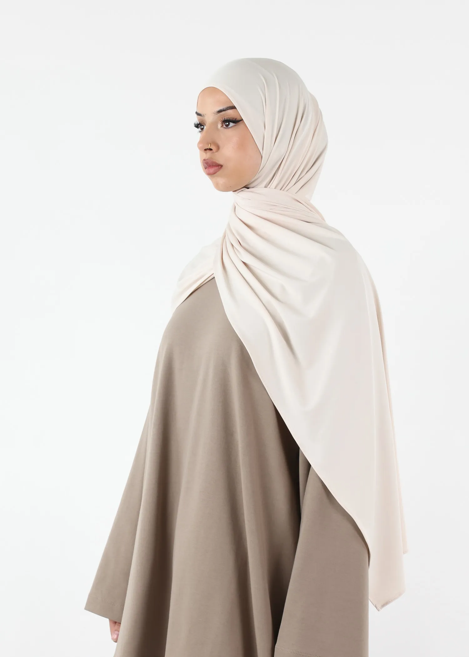 Liquid Jersey Hijab XL - Cream