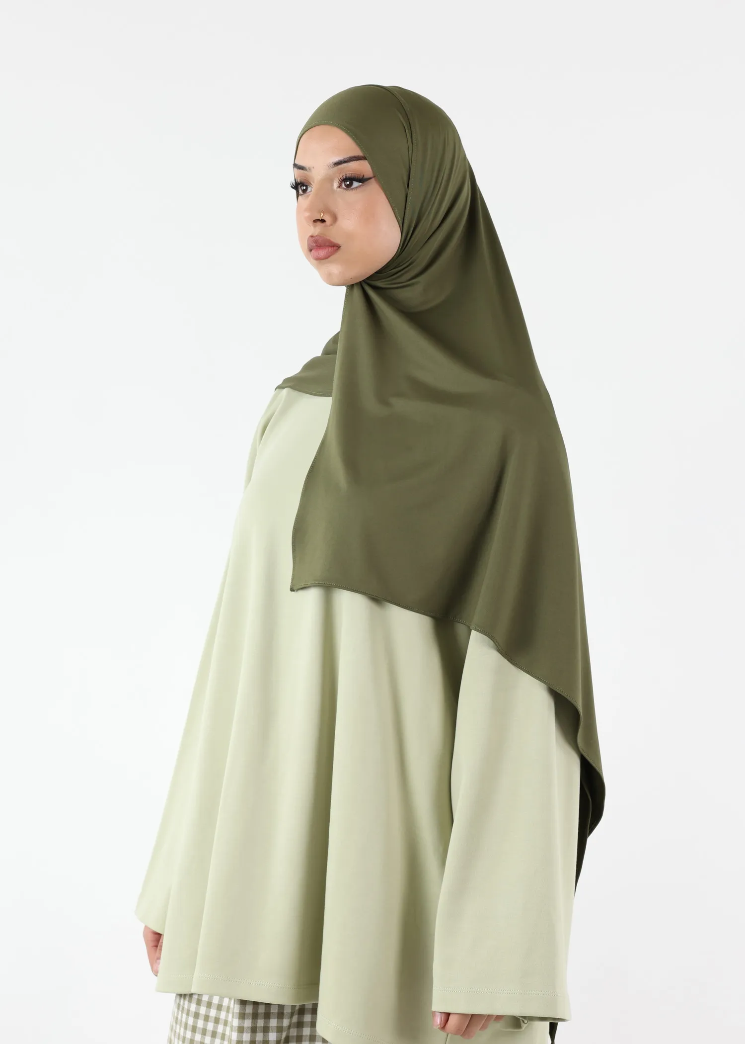 Liquid Jersey Hijab XL - Khaki