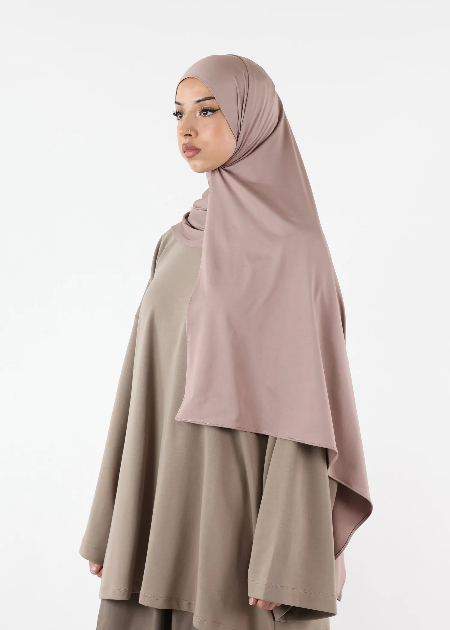 Liquid Jersey Hijab XL - Pink Taupe
