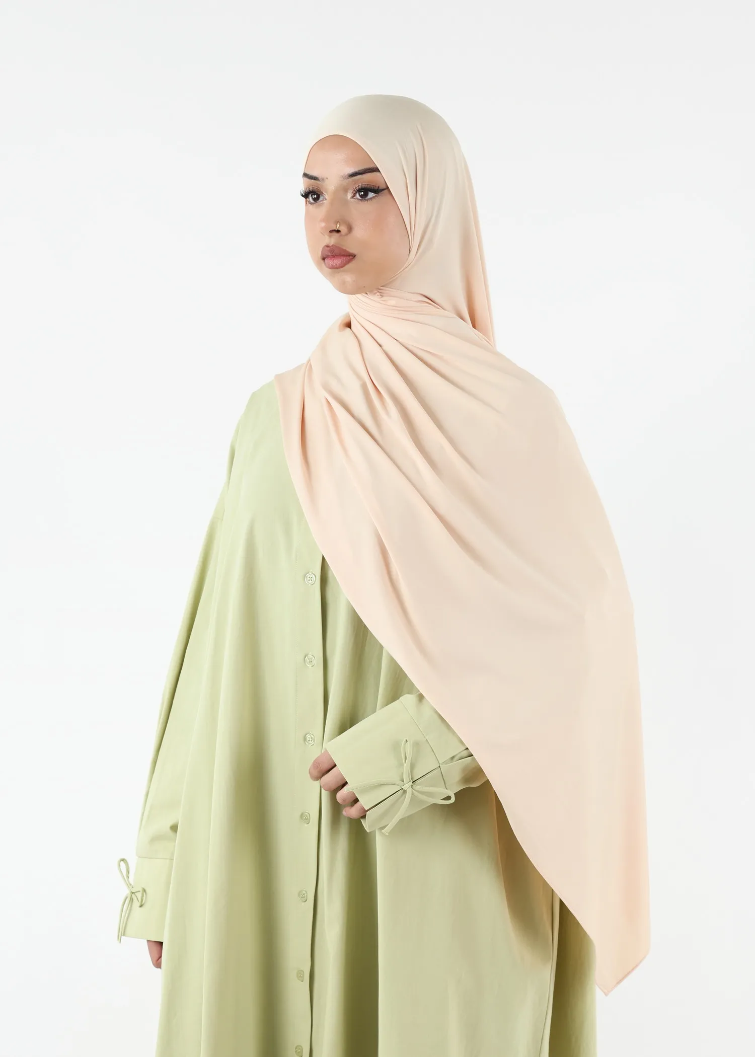Liquid Jersey Hijab XL - Soft Apricot