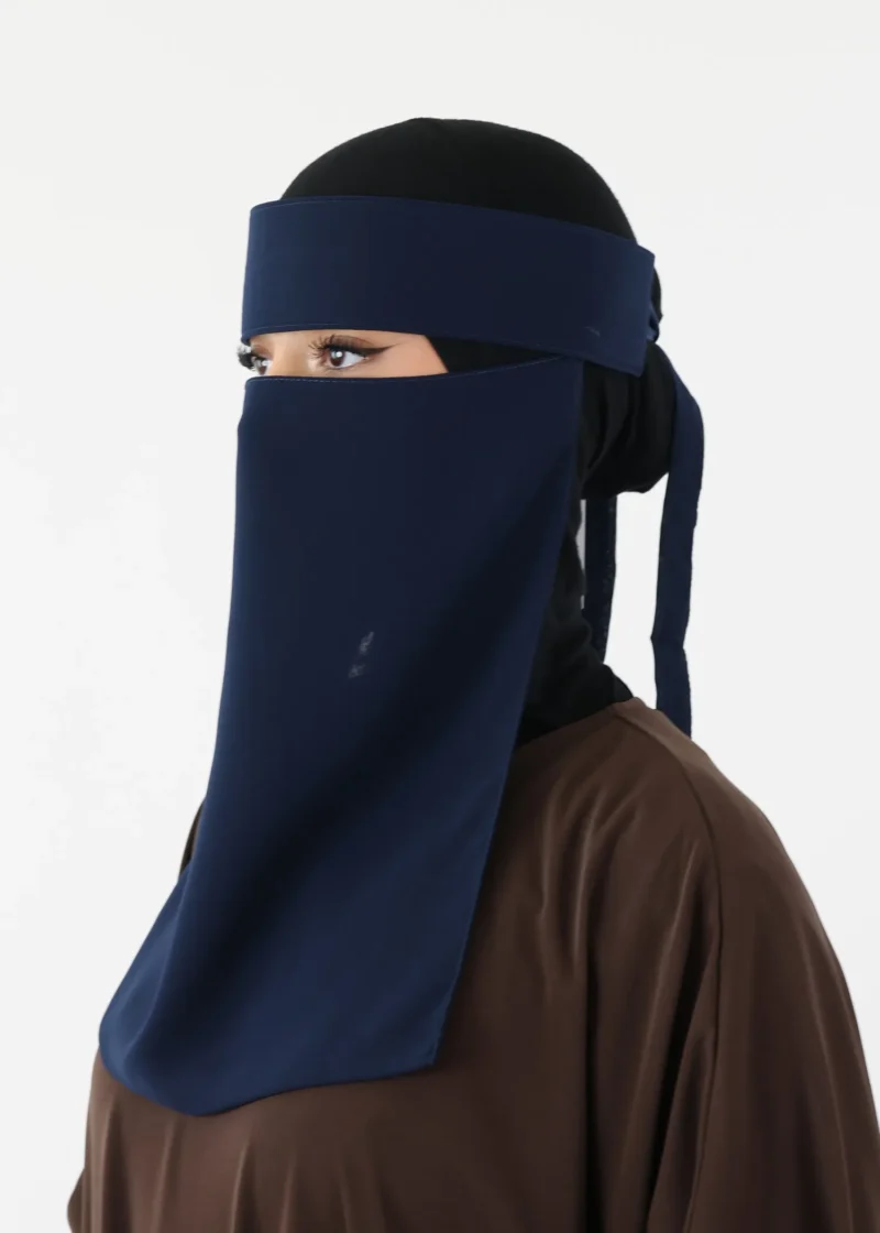 Yemeni Niqab Medium - Premium - Navy