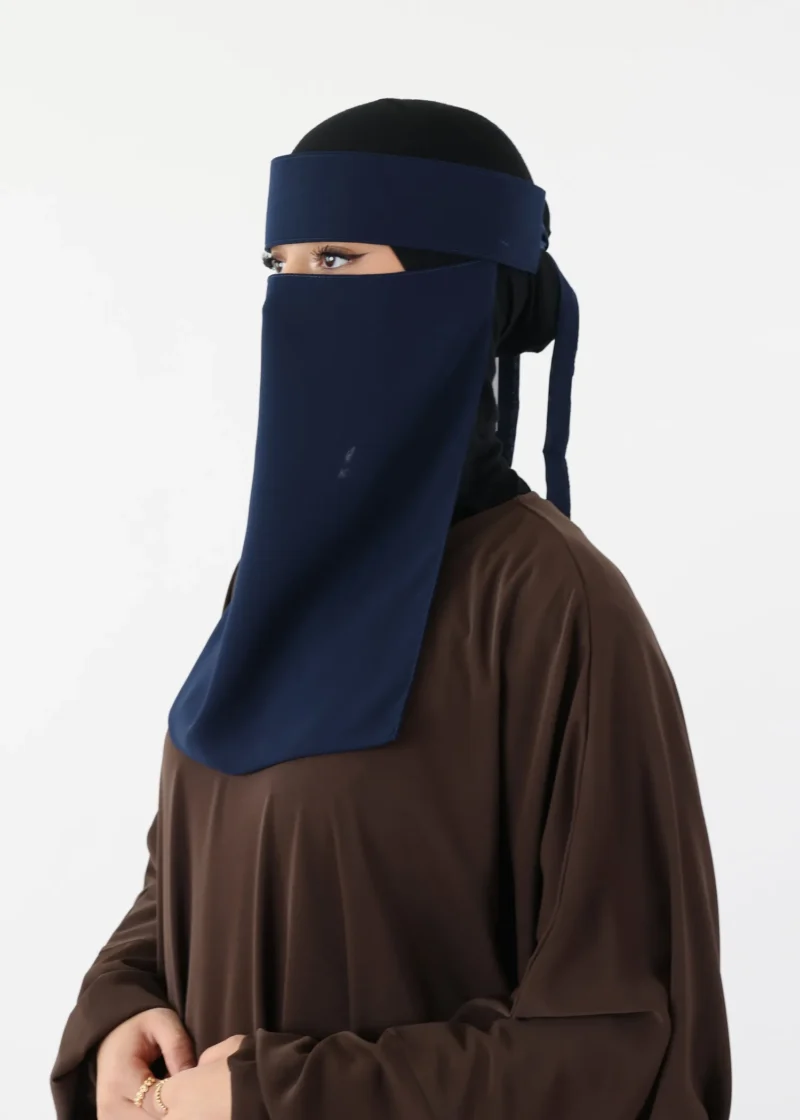 Alternative view of Yemeni Niqab Medium - Premium - Navy