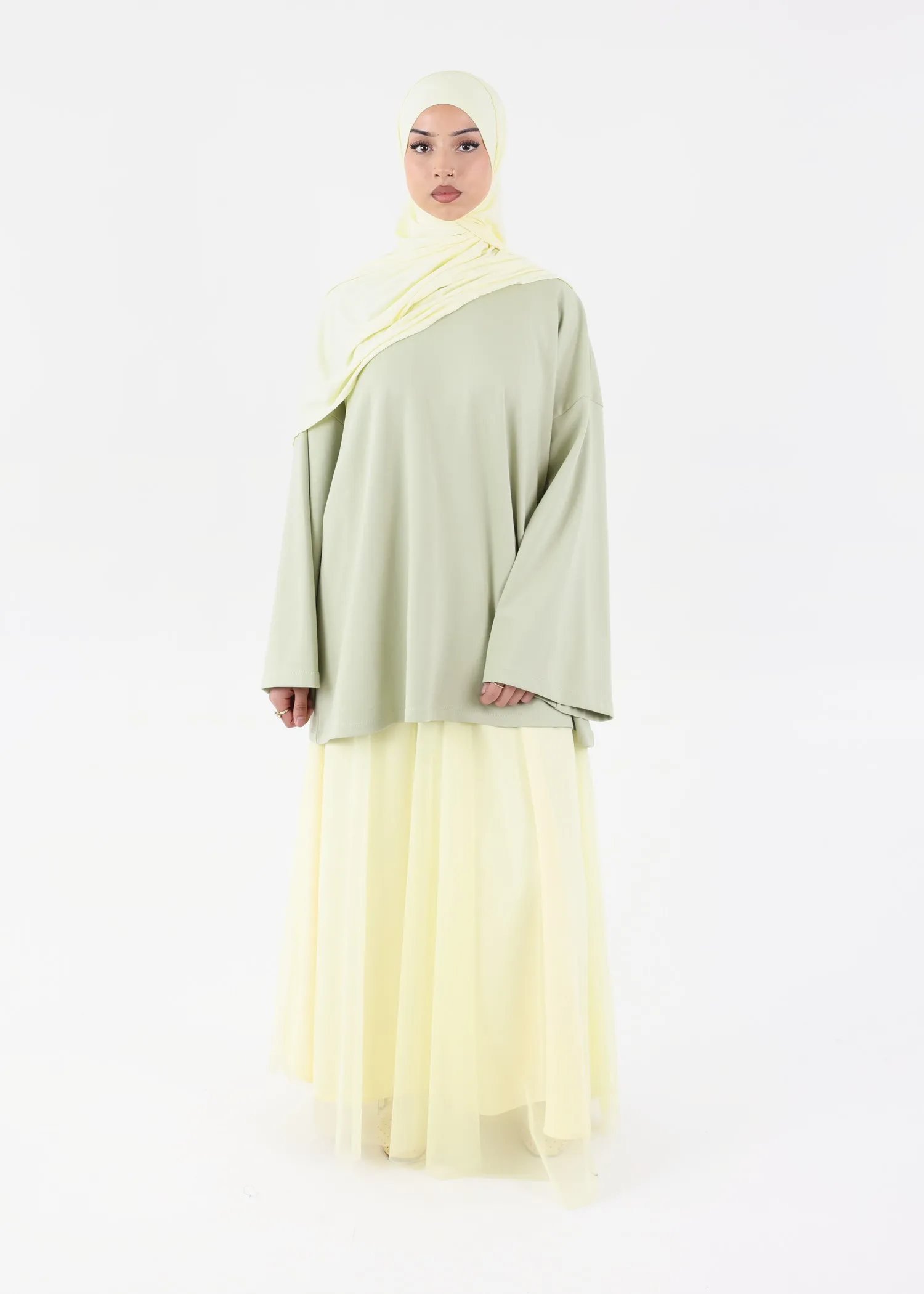Maxi Tule Skirt - Butter Yellow