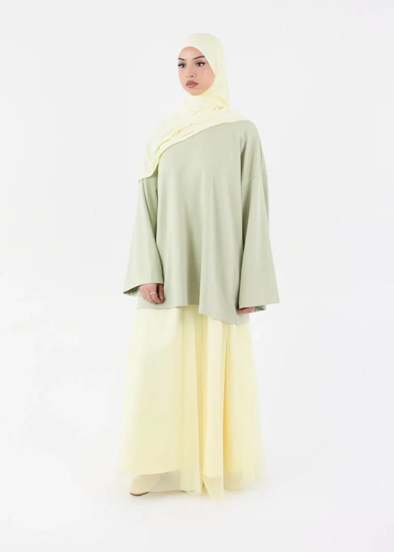 Alternative view of Maxi Tule Skirt - Butter Yellow