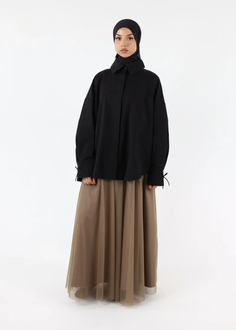 Alternative view of Maxi Tule Skirt - Mocha