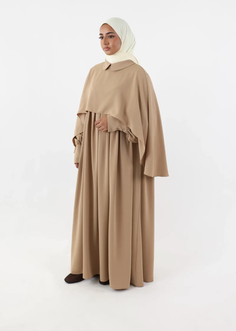 Abaya Cape – Beige - Image 3