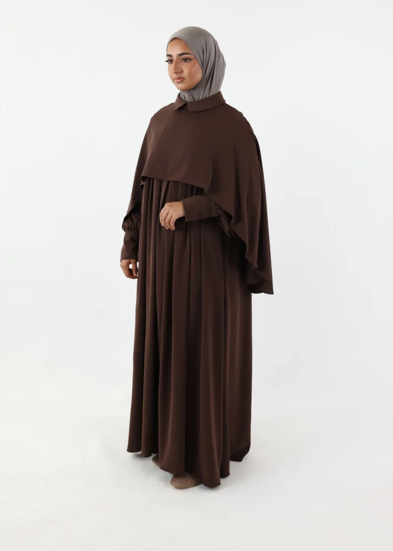 Abaya Cape – Dark Coffee - Image 4