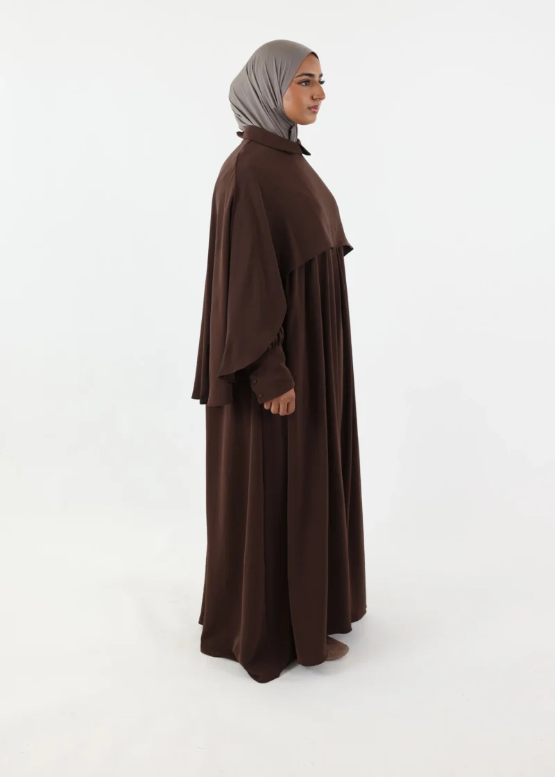 Abaya Cape – Dark Coffee - Image 3