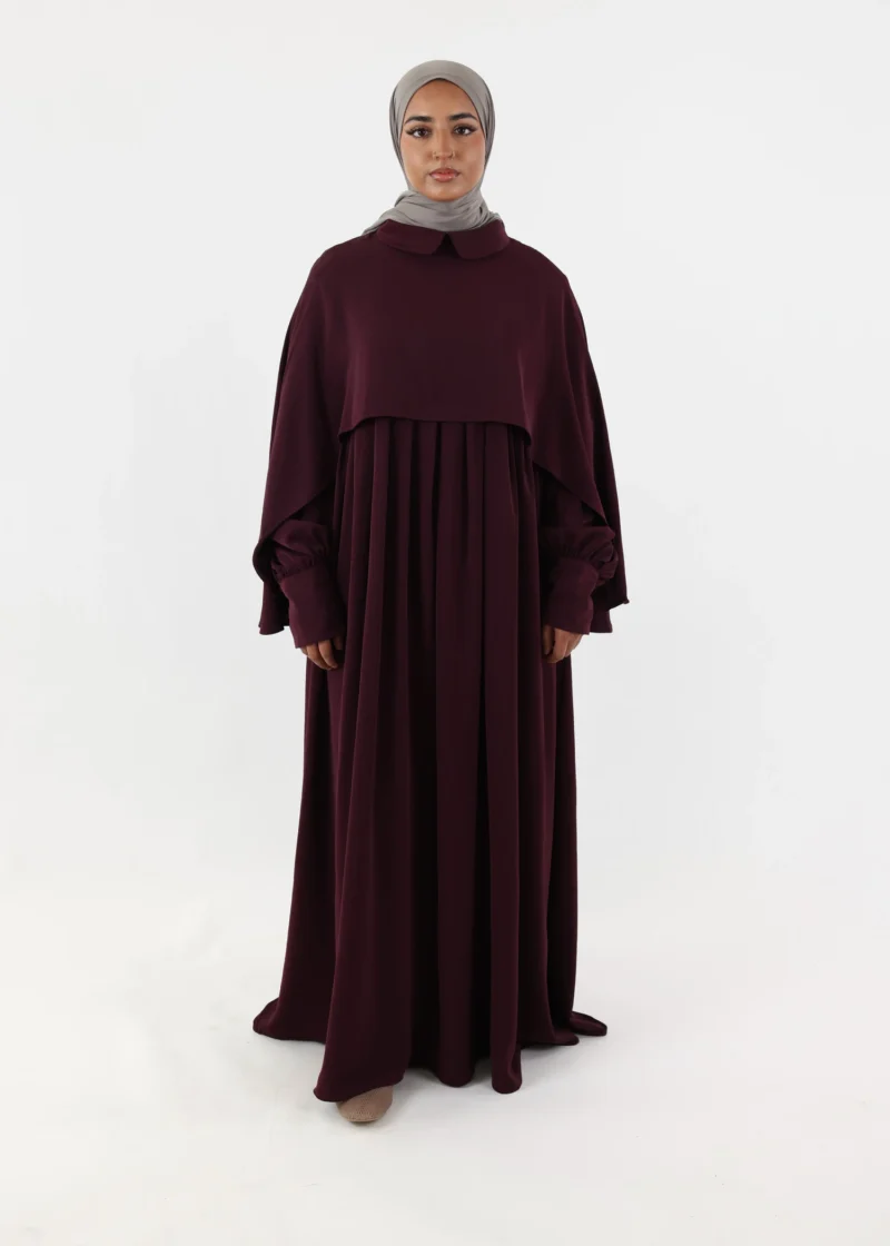 Abaya Cape – Dark Purple - Image 4