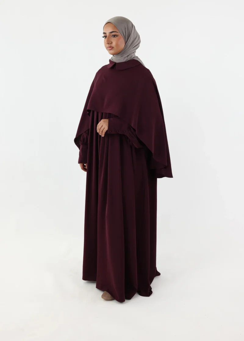 Abaya Cape – Dark Purple - Image 3