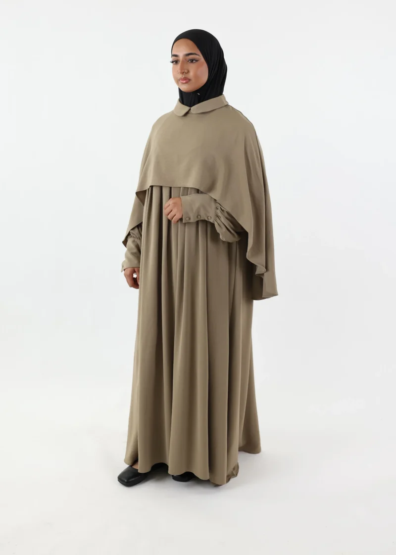 Abaya Cape – Taupe Khaki