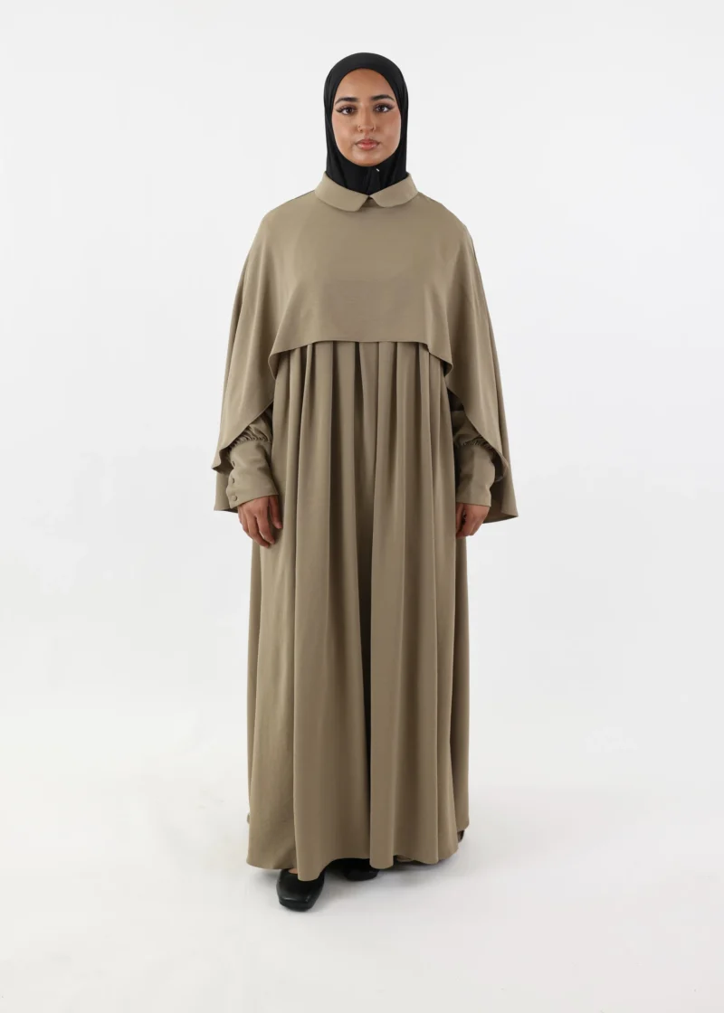 Abaya Cape – Taupe Khaki - Image 4