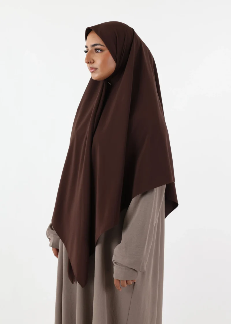 Square Medina Hijab - Dark Coffee