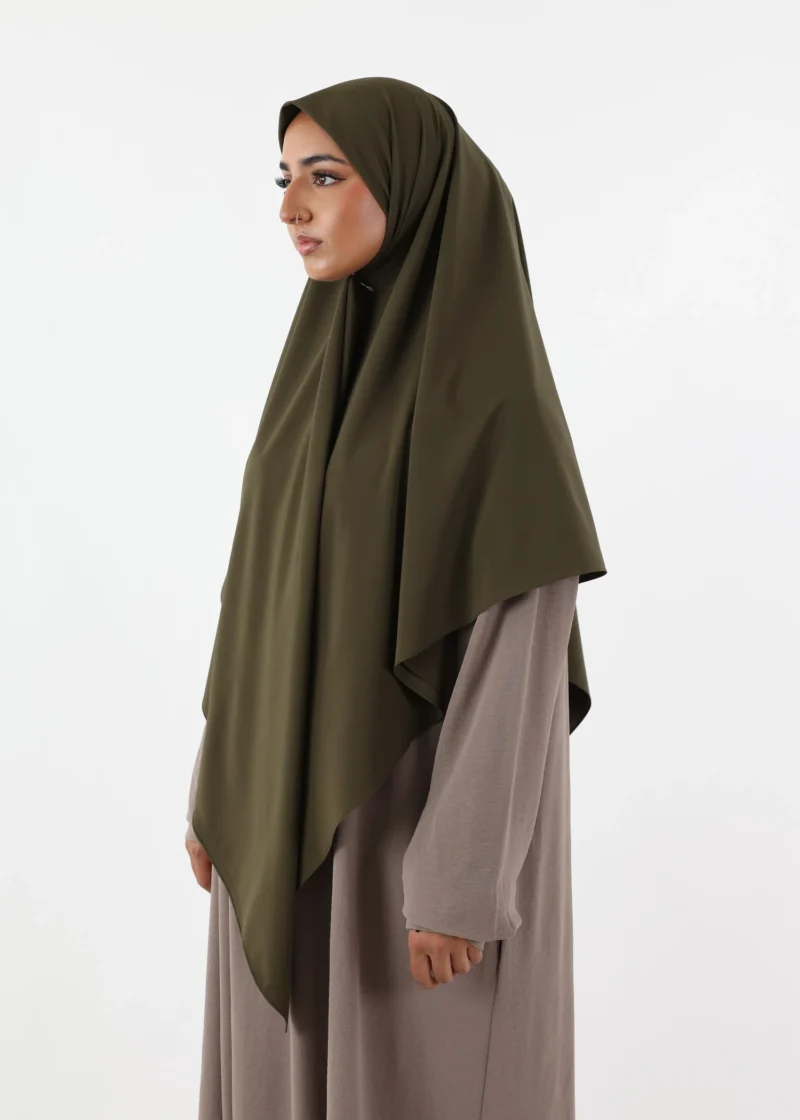 Square Medina Hijab - Dark Khaki