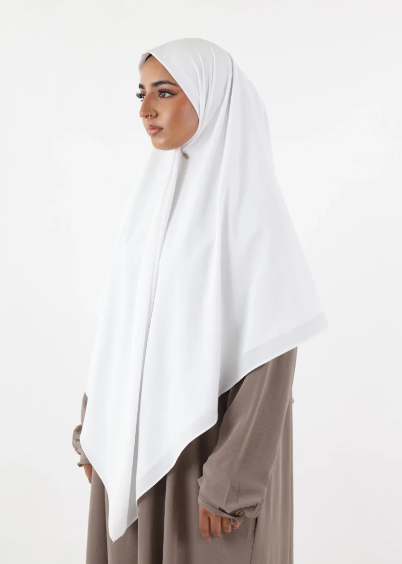 Square Medina Hijab - White