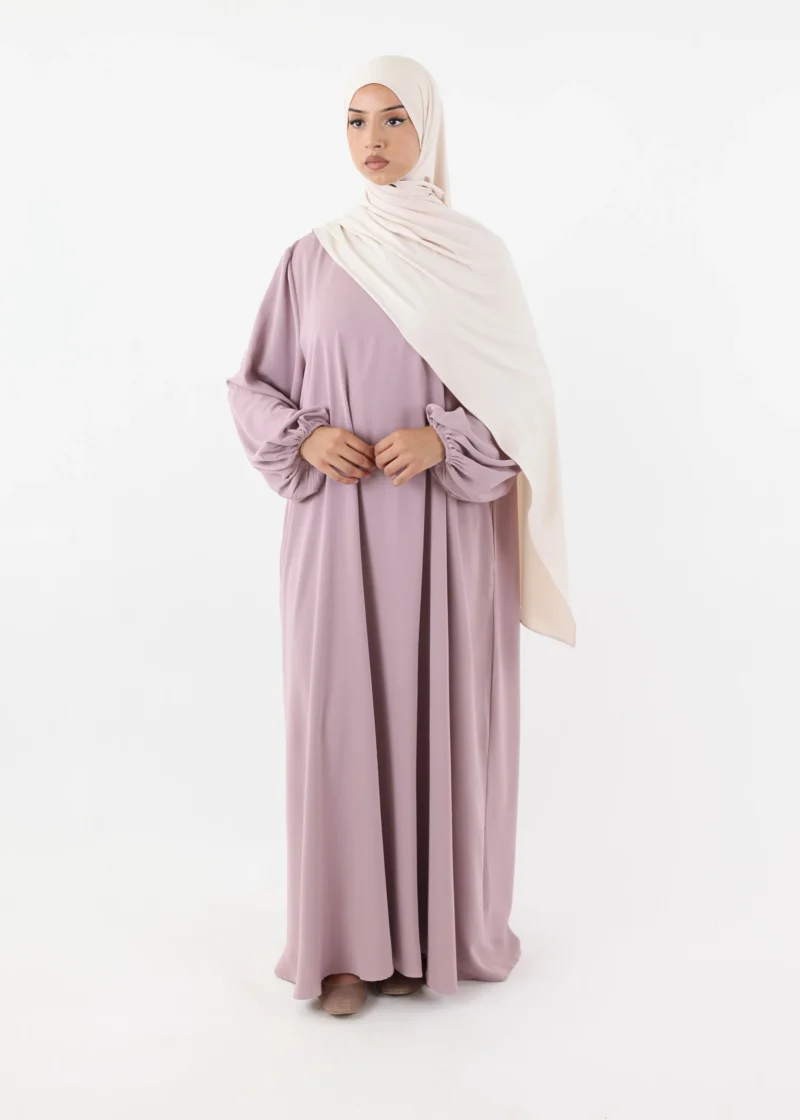 Abaya Hana - Premium Korean Nida - Dusty Mauve - Image 3