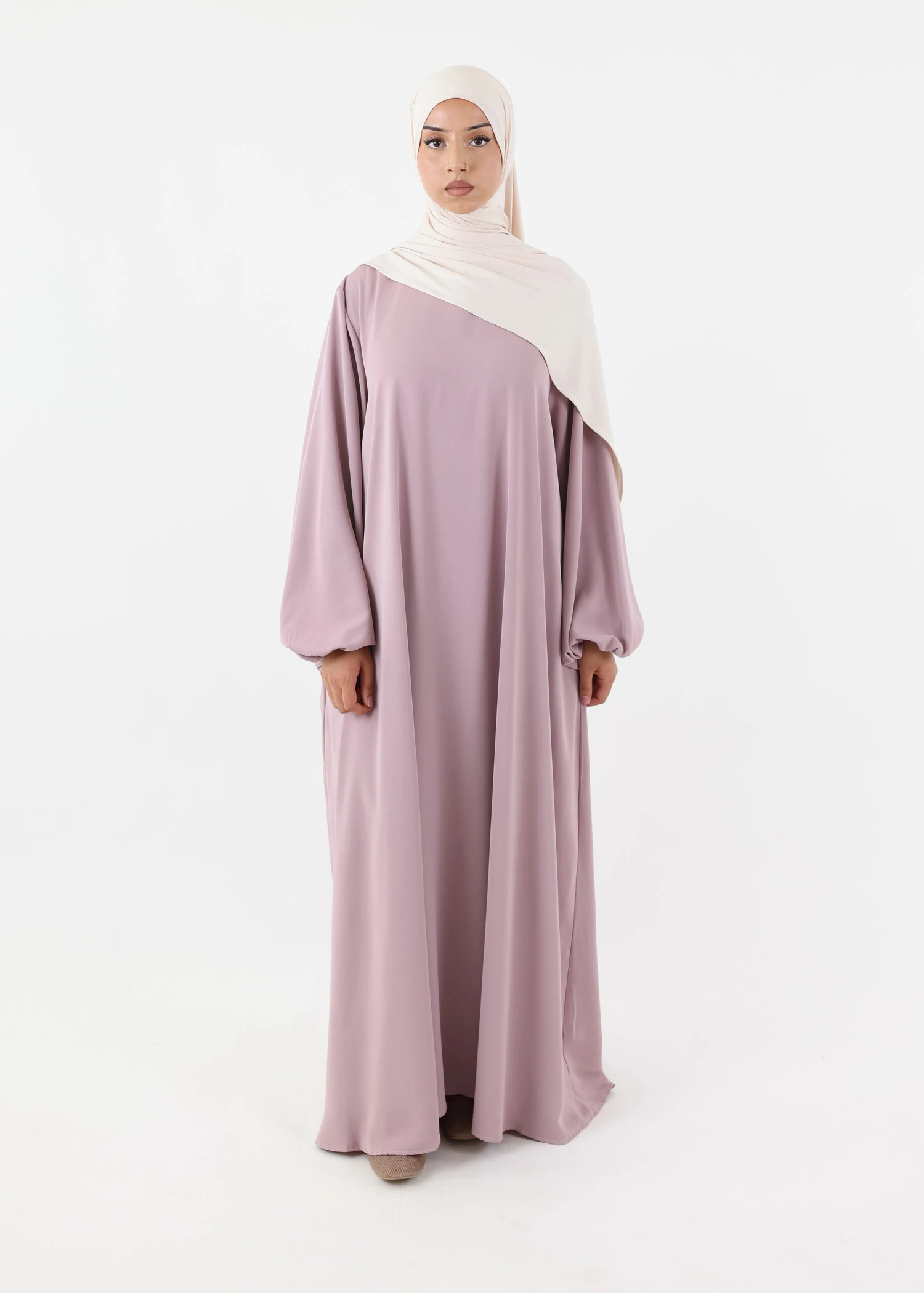 Abaya Hana - Premium Korean Nida - Dusty Mauve