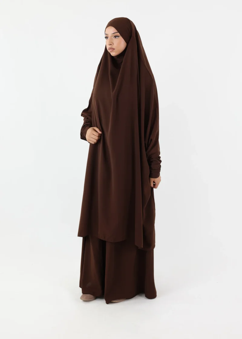 Jilbab Classic Lycra cuffs Coffee