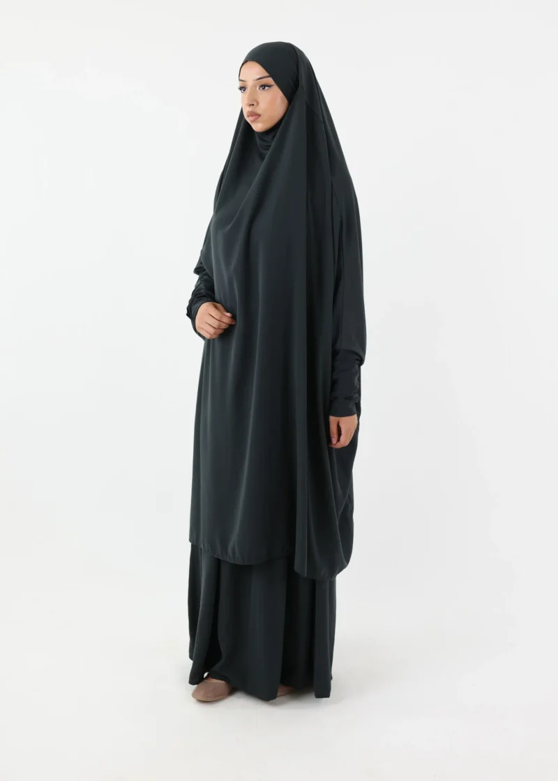Jilbab Classic Lycra cuffs Dark Grey