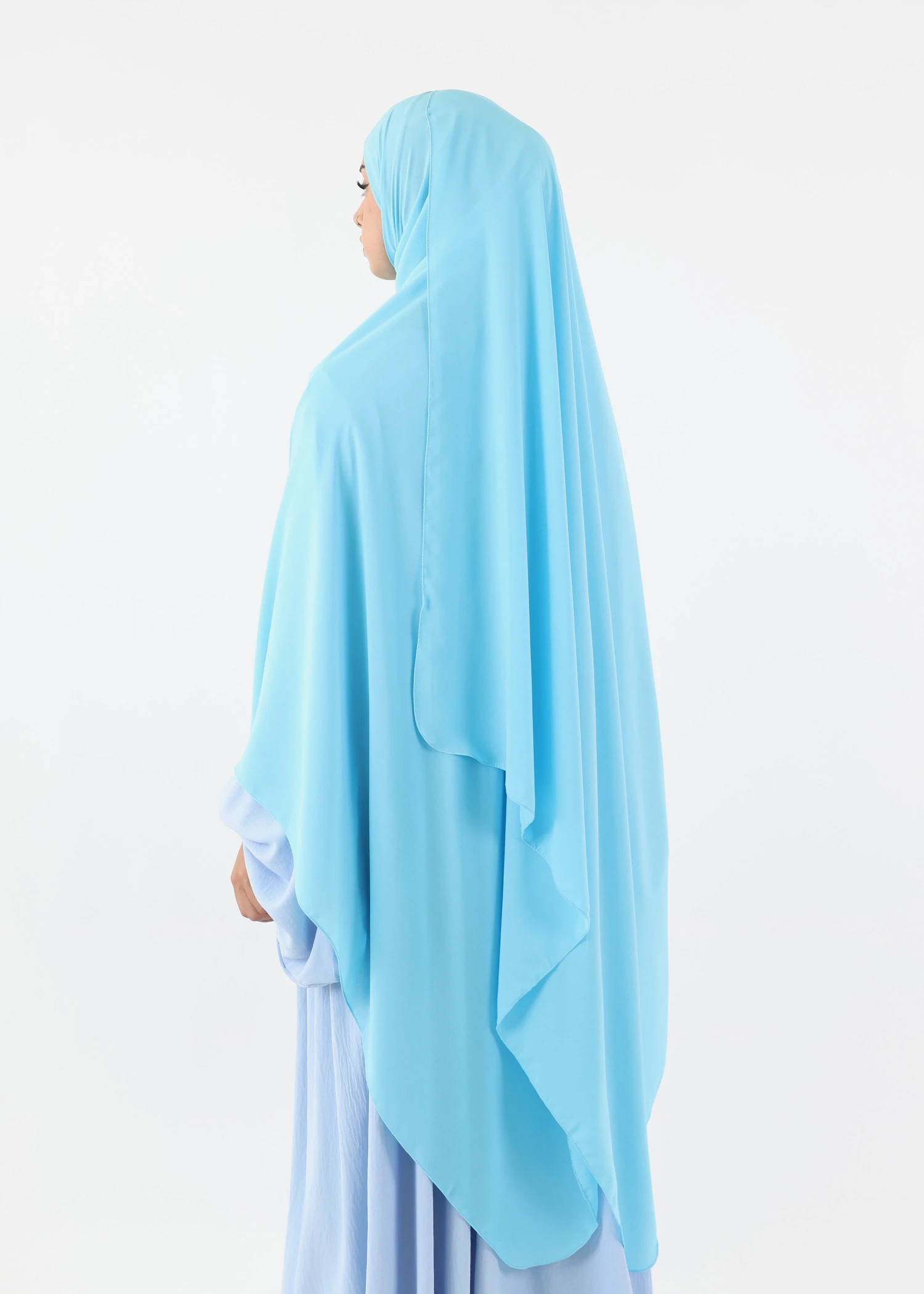 Mega Hijab 2XL- Smooth Premium Chiffon - Light Blue