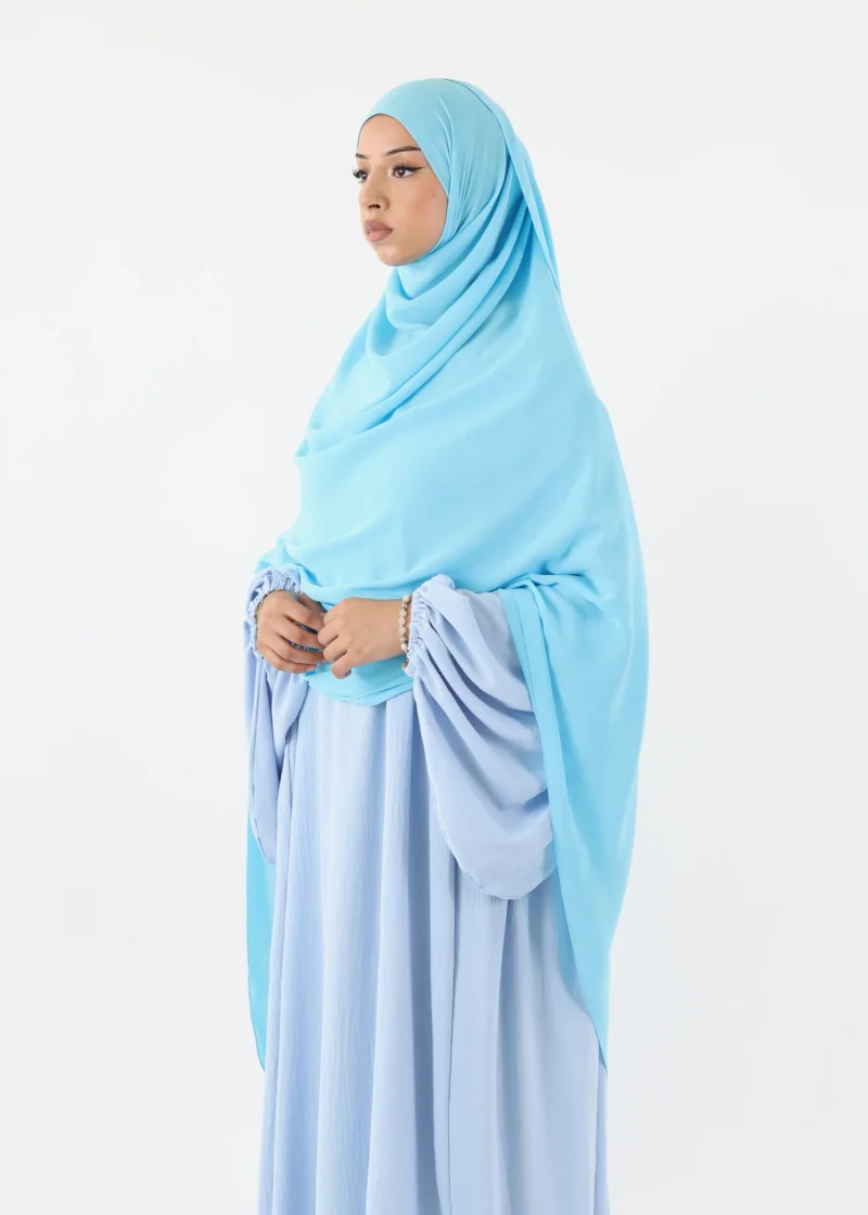 Alternative view of Mega Hijab 2XL- Smooth Premium Chiffon - Light Blue