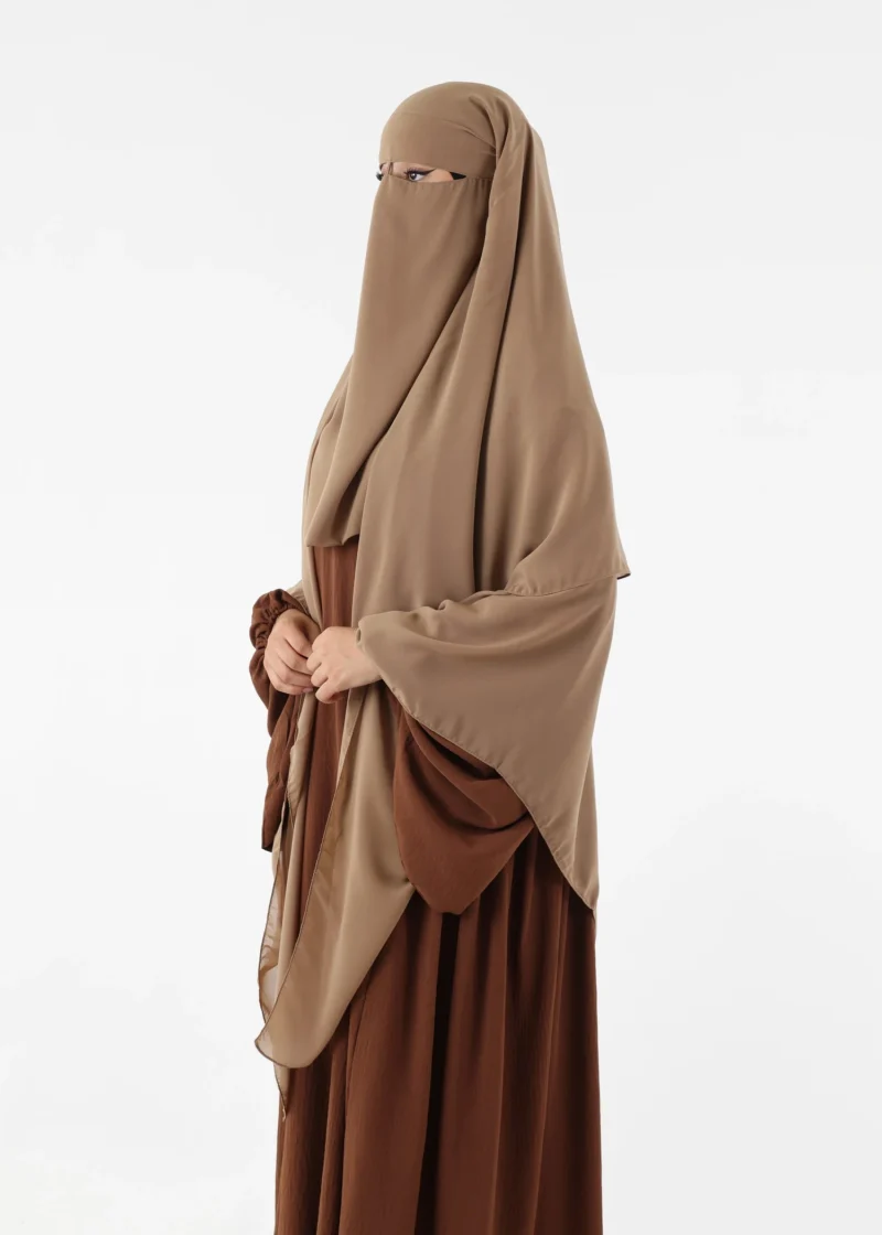 Niqab El Malaki - Beige Taupe - Image 6