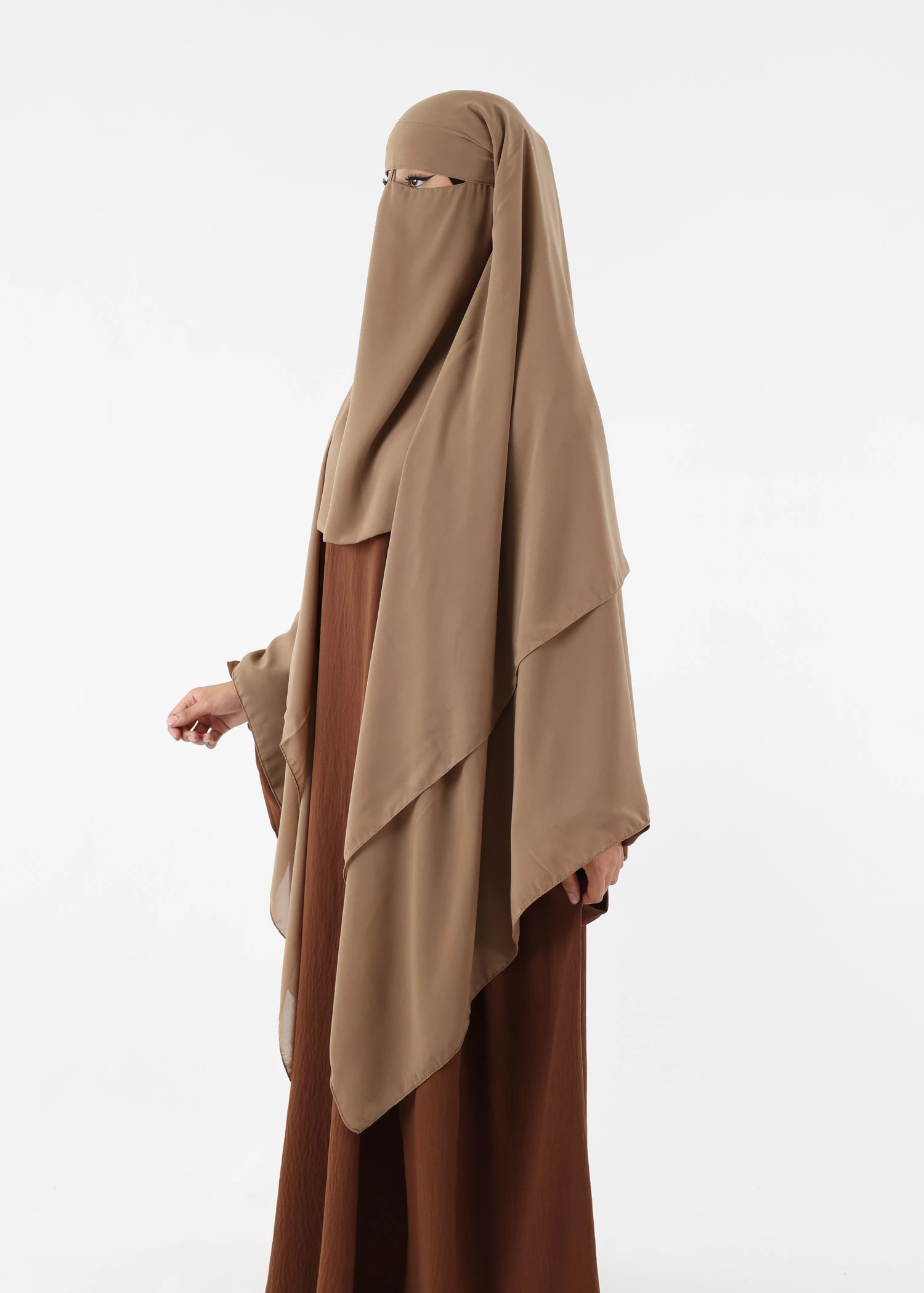 Niqab El Malaki - Beige Taupe