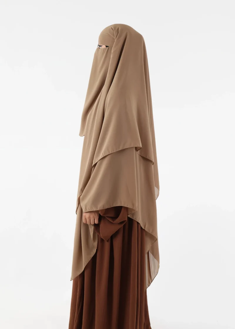 Niqab El Malaki - Beige Taupe - Image 5