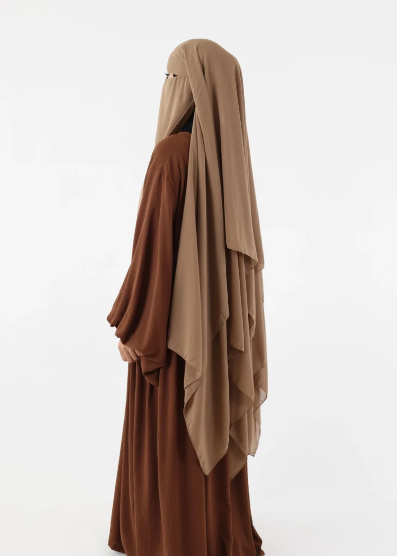 Niqab El Malaki - Beige Taupe - Image 4