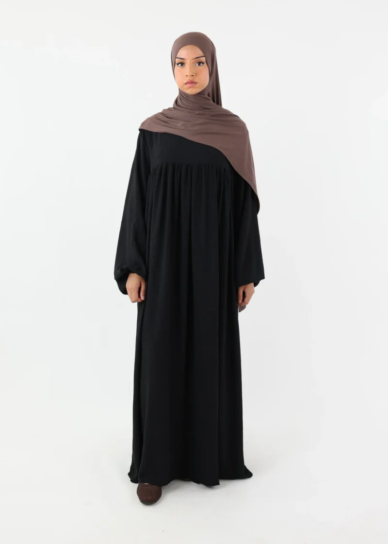 Alternative view of Nursing Abaya Jazz Puff Sleeves - Black