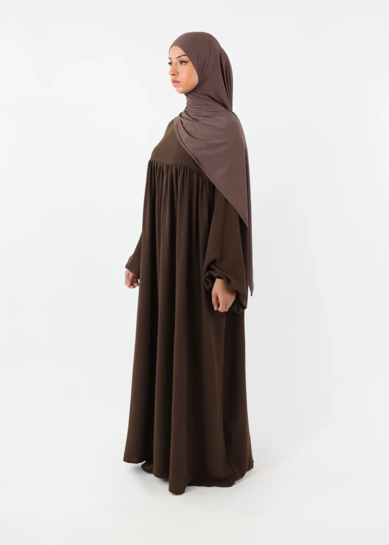 Alternative view of Nursing Abaya Jazz Puff Sleeves - Coffee