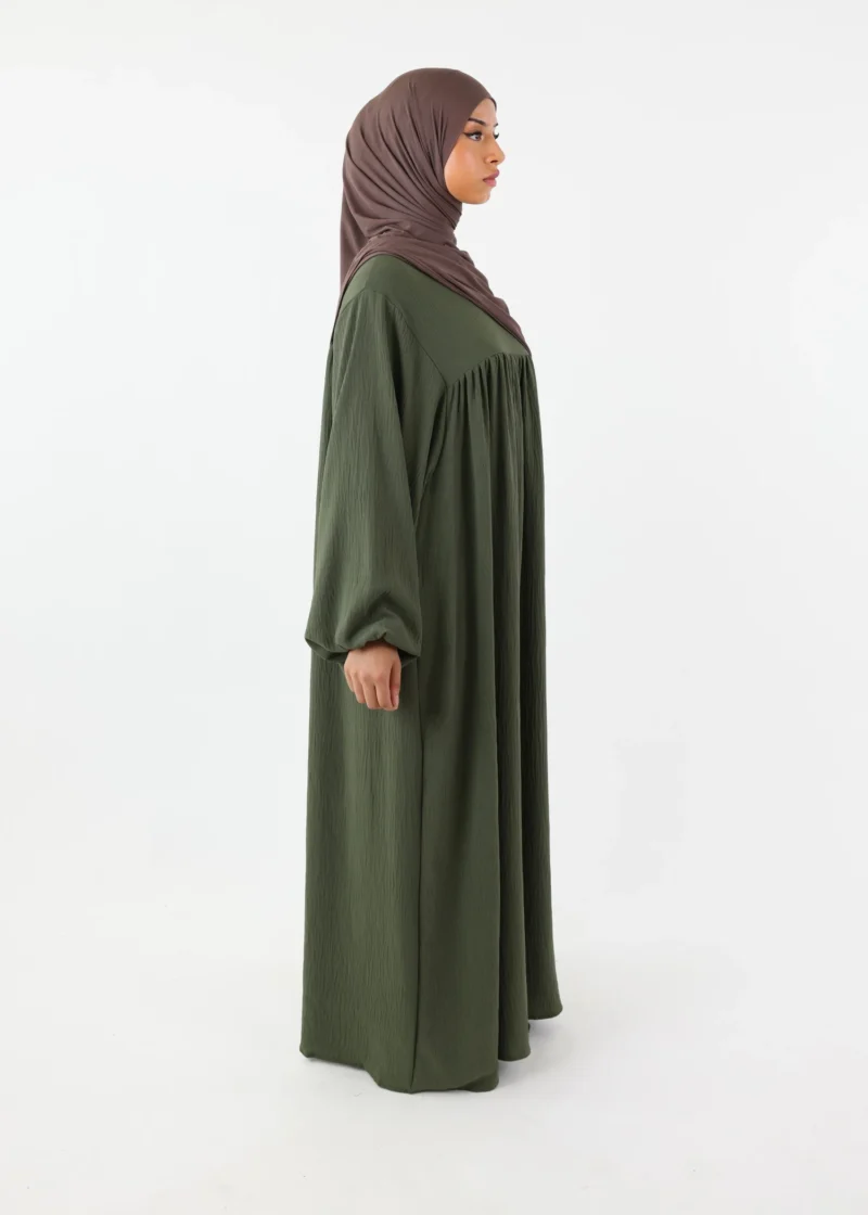 Alternative view of Nursing Abaya Jazz Puff Sleeves - Khaki