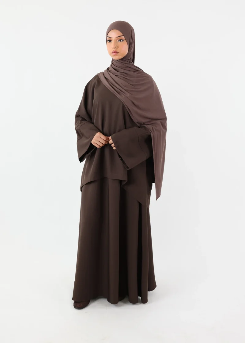 Hawa Skirt Set - Coffee - Image 4