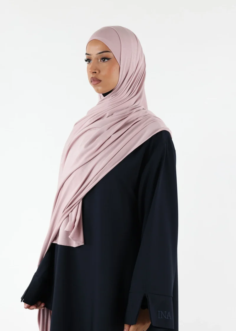 Jersey closed-cap underscarf - Soft Viscose - Ash Pink - Image 4