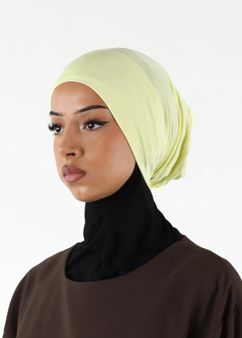 Alternative view of Jersey closed-cap underscarf - Soft Viscose - Butter Yellow
