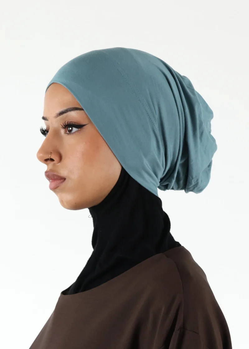 Jersey closed-cap underscarf - Soft Viscose - Deep Aqua