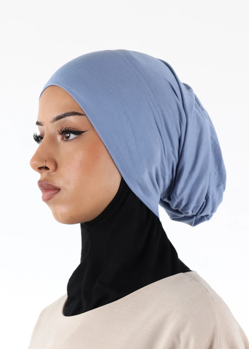 Jersey closed-cap underscarf - Soft Viscose - Denim