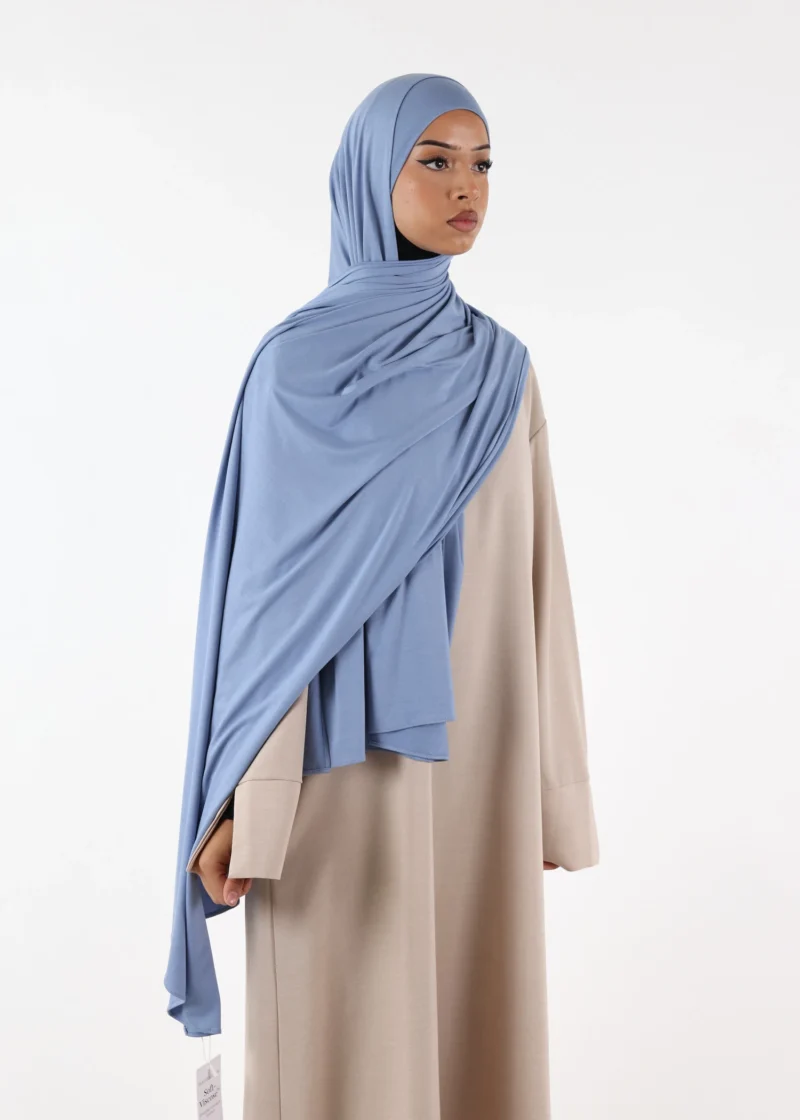 Alternative view of Jersey closed-cap underscarf - Soft Viscose - Denim
