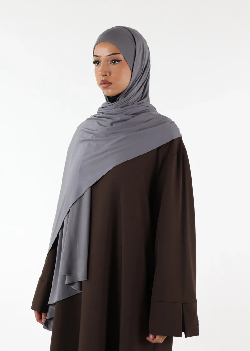 Jersey closed-cap underscarf - Soft Viscose - Grey - Image 4