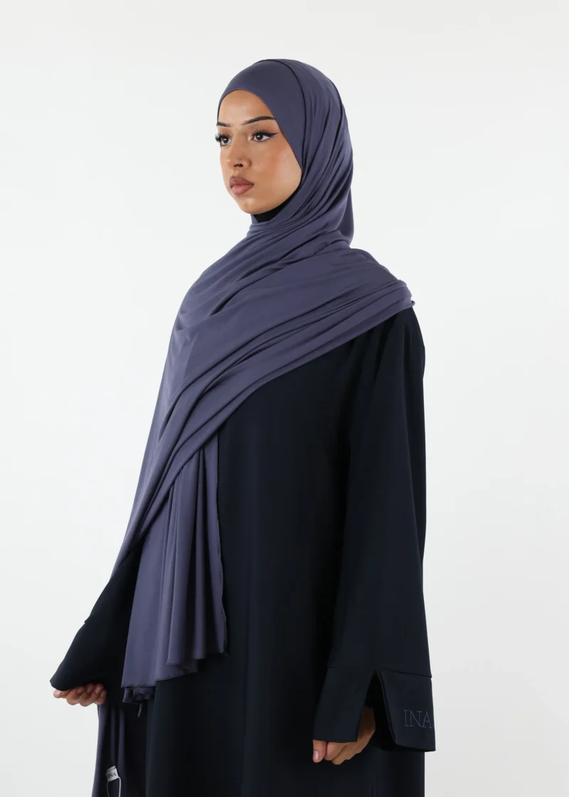 Jersey closed-cap underscarf - Soft Viscose - Grey Teal - Image 3