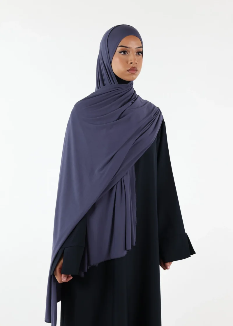 Jersey closed-cap underscarf - Soft Viscose - Grey Teal - Image 4