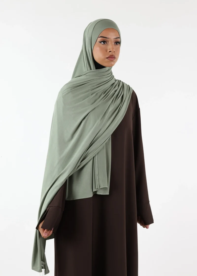 Jersey closed-cap underscarf - Soft Viscose - Hunter Green - Image 4